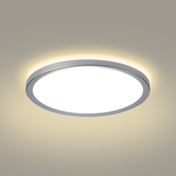 Brilagi - Plafonnier LED ultra-plat pour salle de bains 24W/230V Ø 42 cm argenté IP54