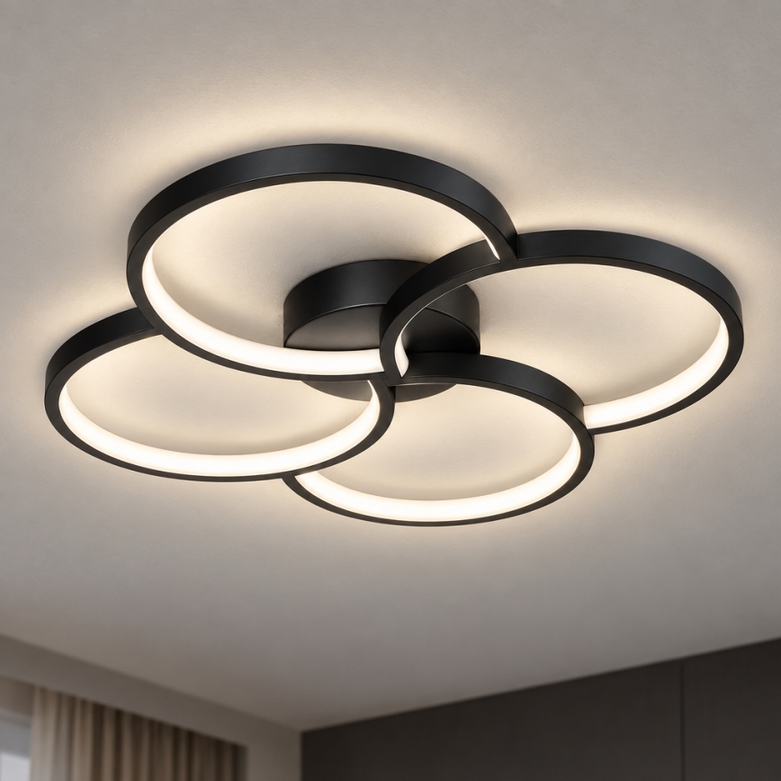 BRILAGI - Plafonnier LED VELO LED/42W/230V 4000K Ø 52 cm noir