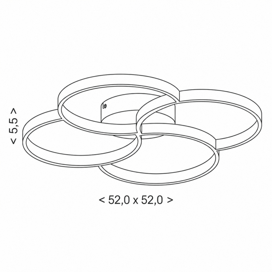 BRILAGI - Plafonnier LED VELO LED/42W/230V 4000K Ø 52 cm noir