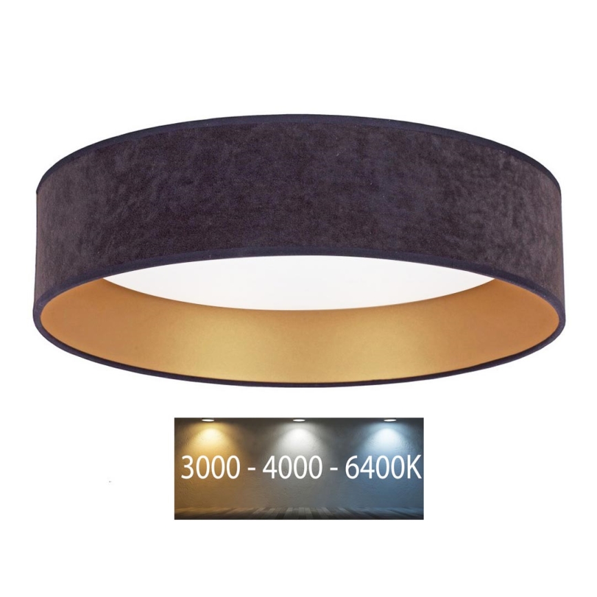 Brilagi - Plafonnier LED VELVET LED/24W/230V d. 40 cm 3000/4000/6400K gris/gold