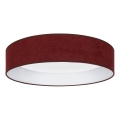 Brilagi - Plafonnier LED VELVET SIMPLE LED/24W/230V 3000K Ø 45 cm bordeaux