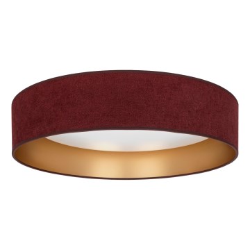 Brilagi - Plafonnier LED VELVET SIMPLE LED/24W/230V 3000K Ø 45 cm bordeaux/or