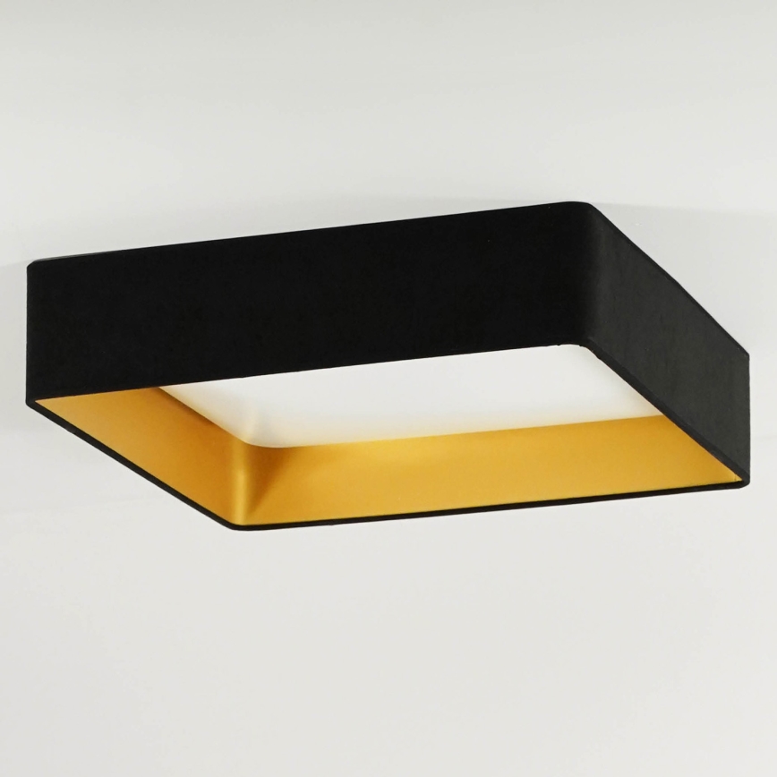 Brilagi - Plafonnier LED VELVET SQUARE LED/24W/230V 43x43 cm noir