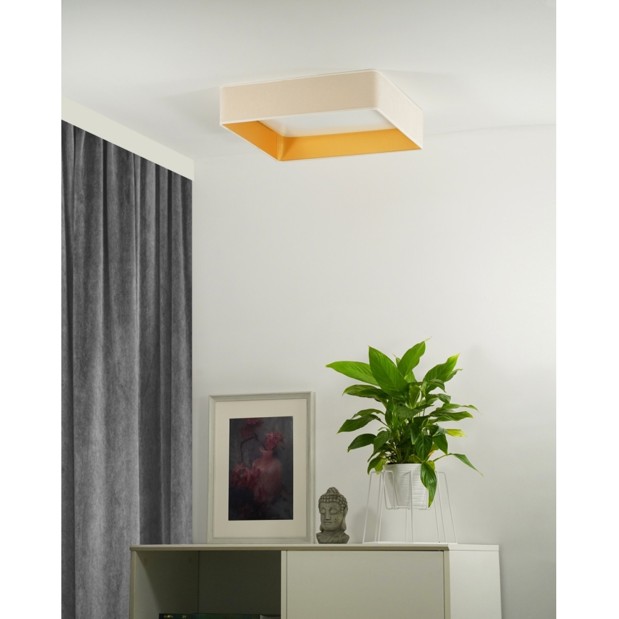 Brilagi - Plafonnier LED VELVET SQUARE LED/24W/230V 43x43 cm crème