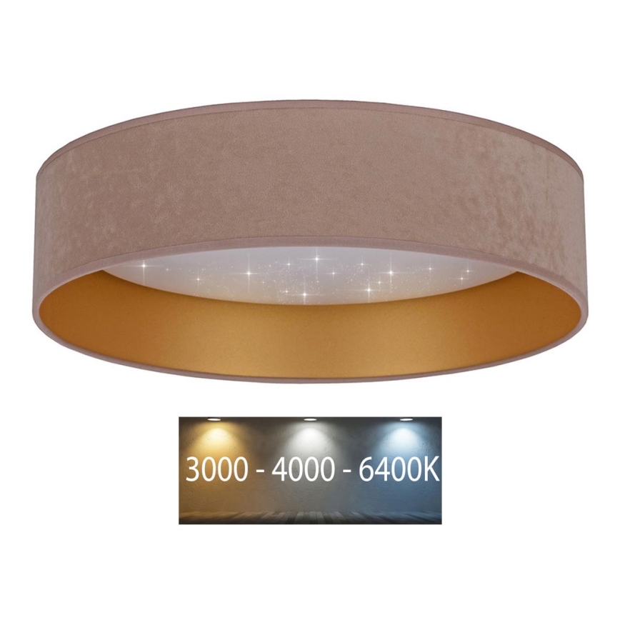 Brilagi - Plafonnier LED VELVET STAR LED/36W/230V d. 55 cm 3000K/4000K/6400K beige/doré