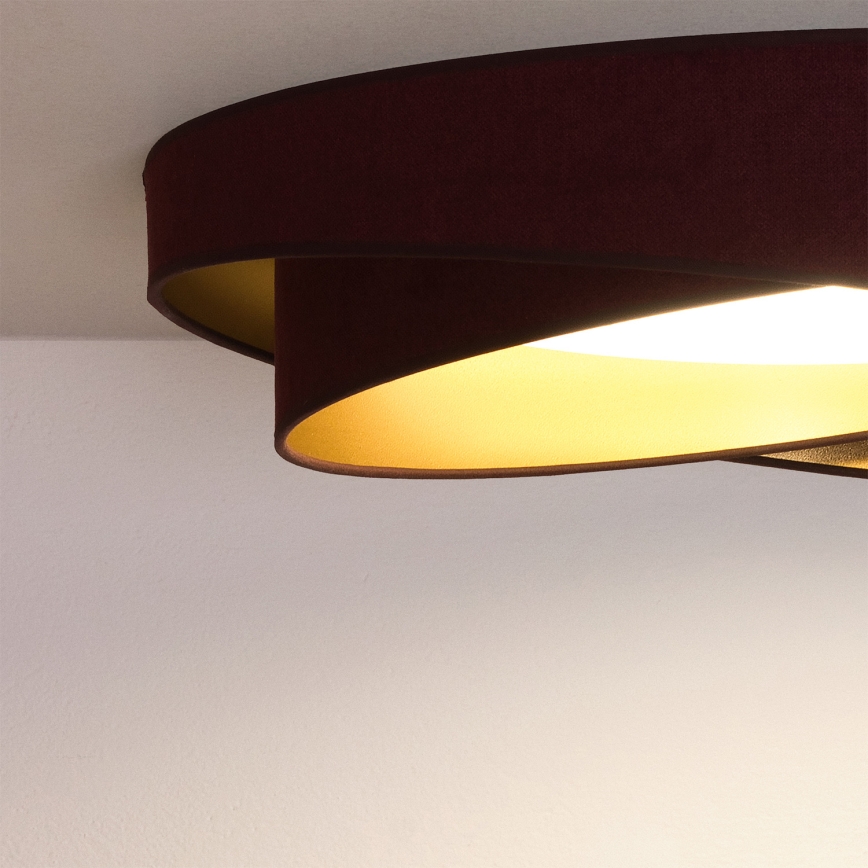 BRILAGI - Plafonnier LED VELVET TWIST LED/24W/230V 4000K Ø 55 cm bordeaux/doré