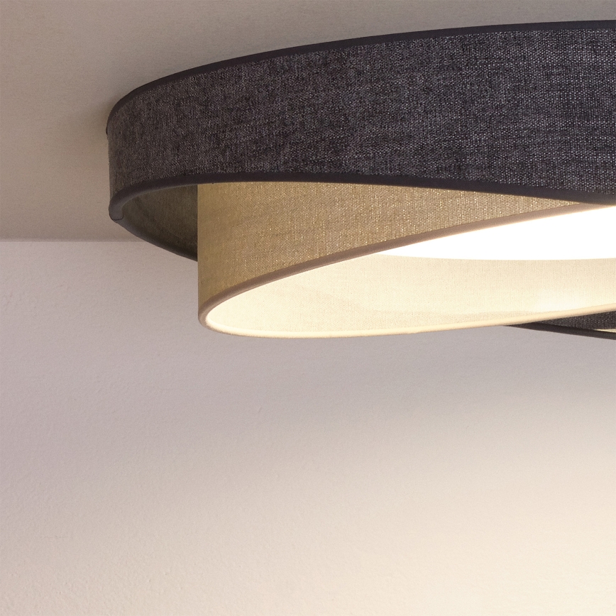 BRILAGI - LED Plafonnier VELVET TWIST LED/24W/230V 4000K Ø 55 cm gris/crème