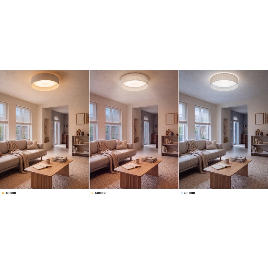 Brilagi - Plafonnier LED VELVET VARI LED/24W/230V 3000/4000/6500K Ø 45 cm crème