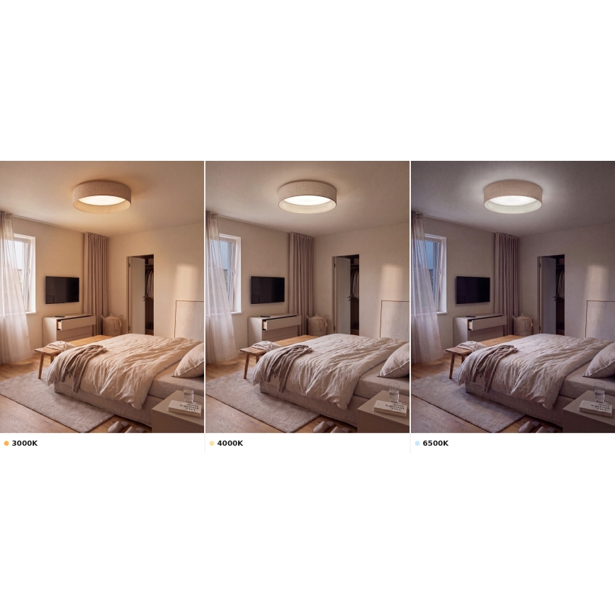Brilagi - Plafonnier LED VELVET VARI LED/24W/230V 3000/4000/6500K Ø 45 cm beige