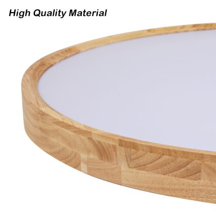 Brilagi - Plafonnier LED WOODROUND LED/30W/230V 3000/4000/6000K Ø 40 cm bois IRC 90