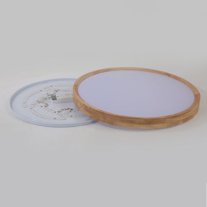 Brilagi - Plafonnier LED WOODROUND 40W/230V 3000/4000/6000K Ø 60 cm en bois IRC 90