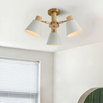 Brilagi - Plafonnier LUND WOOD 3x E27/40W/230V Ø 50 cm bois