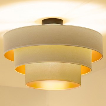 Brilagi - Plafonnier LUNETA 1xE27/60W/230V Ø 40 cm crème/doré