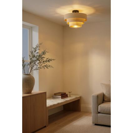Brilagi - Plafonnier LUNETA 1xE27/60W/230V Ø 40 cm crème/doré