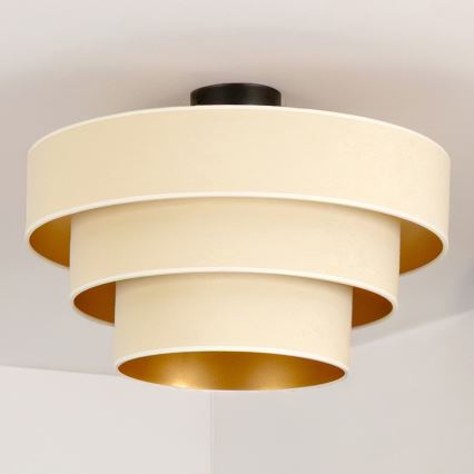 Brilagi - Plafonnier LUNETA 1xE27/60W/230V Ø 40 cm crème/doré