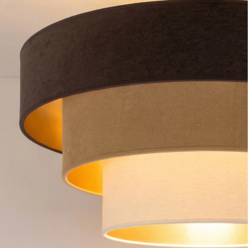 Brilagi - Plafonnier LUNETA 1xE27/60W/230V Ø 40 cm marron/beige/crème