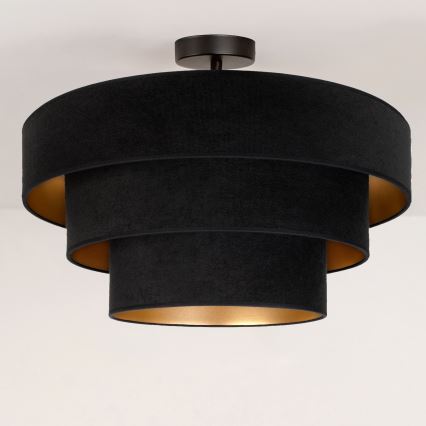 Brilagi - Plafonnier LUNETA 1xE27/60W/230V Ø 40 cm noir/doré