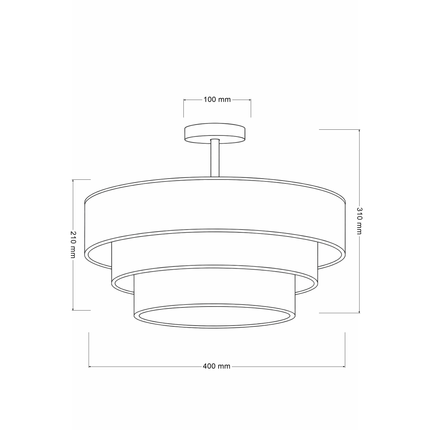 Brilagi - Plafonnier LUNETA 1xE27/60W/230V Ø 40 cm noir/doré