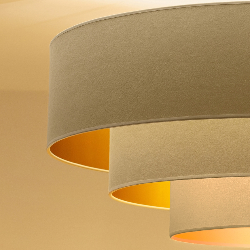 Brilagi - Plafonnier LUNETA 3xE27/60W/230V Ø 80 cm crème/doré