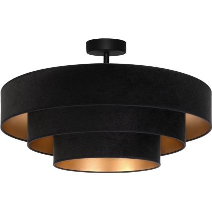 Brilagi - Plafonnier LUNETA 3xE27/60W/230V Ø 80 cm noir/doré