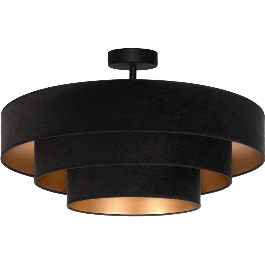 Brilagi - Plafonnier LUNETA 3xE27/60W/230V Ø 80 cm noir/doré