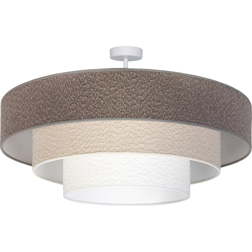 Brilagi - Plafonnier LUNETA à montage en surface 3xE27/60W/230V Ø 80 cm gris/crème/blanc