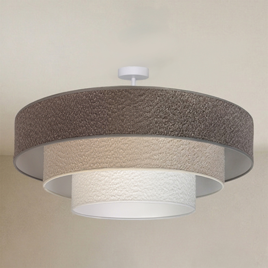 Brilagi - Plafonnier LUNETA à montage en surface 3xE27/60W/230V Ø 80 cm gris/crème/blanc
