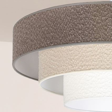Brilagi - Plafonnier LUNETA à montage en surface 3xE27/60W/230V Ø 80 cm gris/crème/blanc