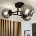 Brilagi - Plafonnier MALIVA 3xE14/15W/230V noir/fumé