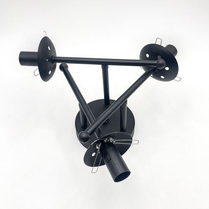 Brilagi - Plafonnier MALIVA 3xE14/15W/230V noir/fumé