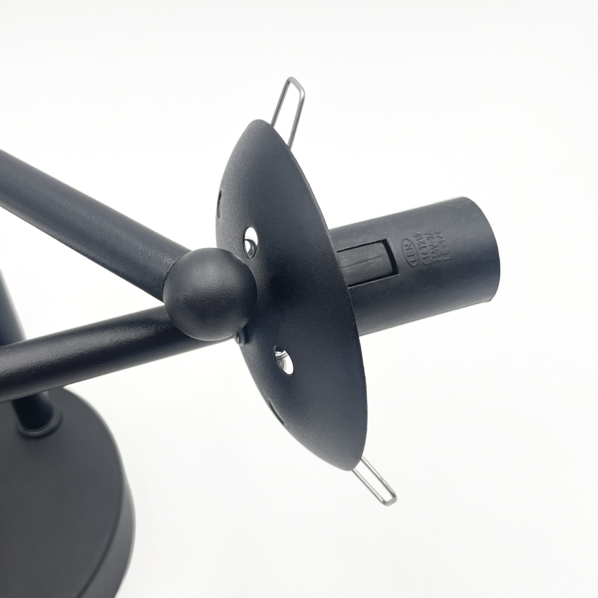 Brilagi - Plafonnier MALIVA 3xE14/15W/230V noir/fumé