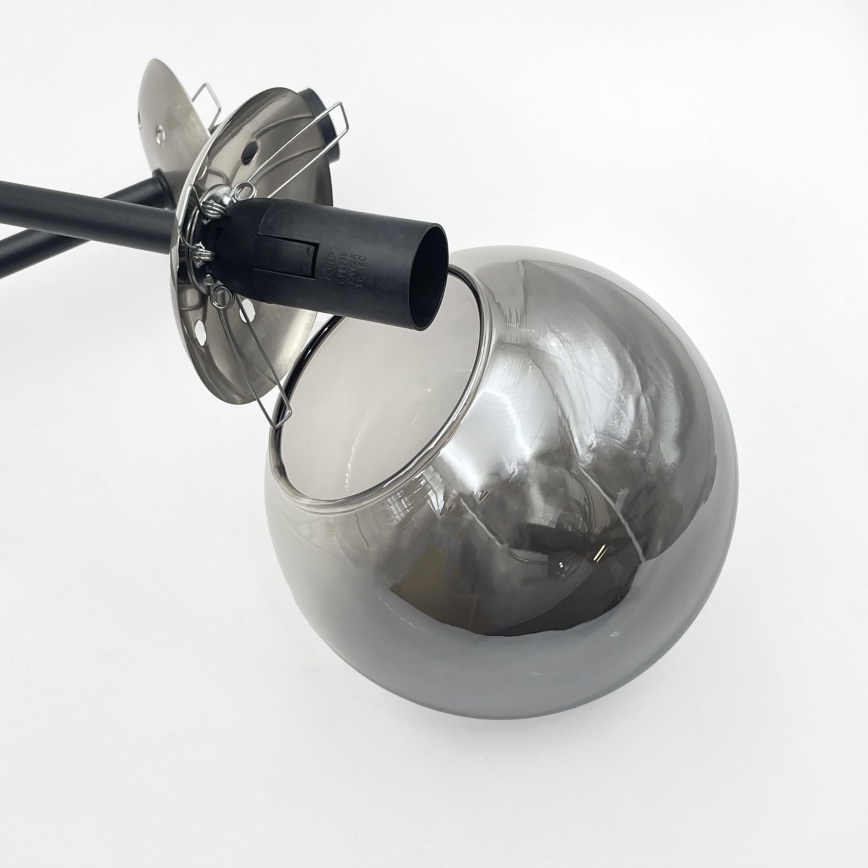 Brilagi - Plafonnier MALIVA 4xE14/15W/230V chrome mat/verre fumé