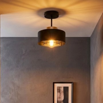 Brilagi - Plafonnier (montage en surface) 1xE27/60W/230V noir/doré