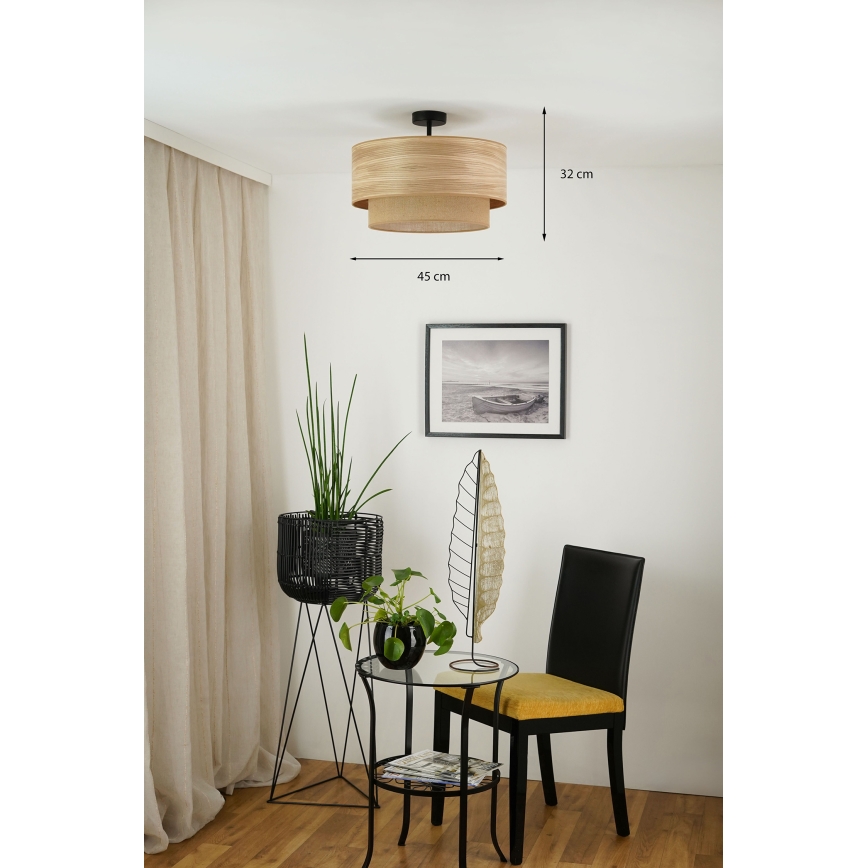 Brilagi - Plafonnier MONTANA BOHO 1xE27/15W/230V d. 45 cm marron