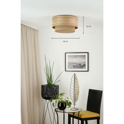 Brilagi - Plafonnier MONTANA BOHO 1xE27/15W/230V d. 45 cm marron