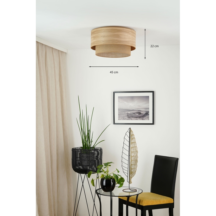 Brilagi - Plafonnier MONTANA BOHO 1xE27/15W/230V d. 45 cm marron