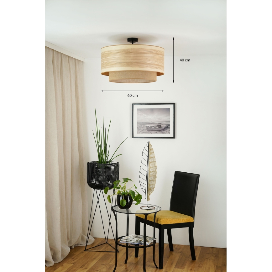 Brilagi - Plafonnier MONTANA BOHO 1xE27/15W/230V d. 60 cm marron