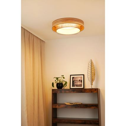 Brilagi - Plafonnier MONTANA BOHO LED/26W/230V d. 60 cm marron