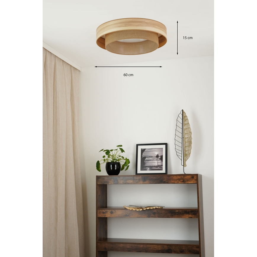 Brilagi - Plafonnier MONTANA BOHO LED/26W/230V d. 60 cm marron