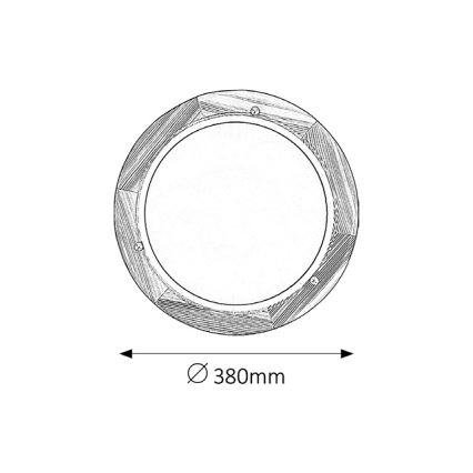 Brilagi - Plafonnier ORBIS 2xE27/60W/230V Ø 38 cm en pin