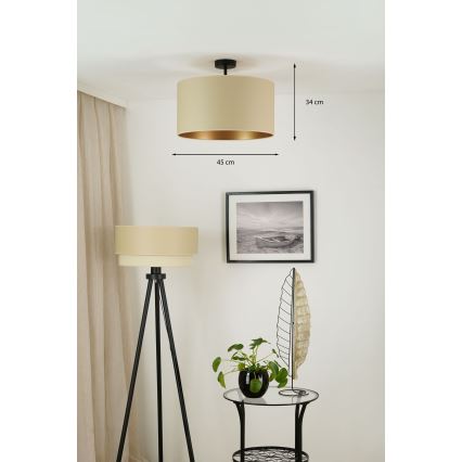 Brilagi - Plafonnier OREGON ROLLER VEGE 1xE27/15W/230V d. 45 cm beige