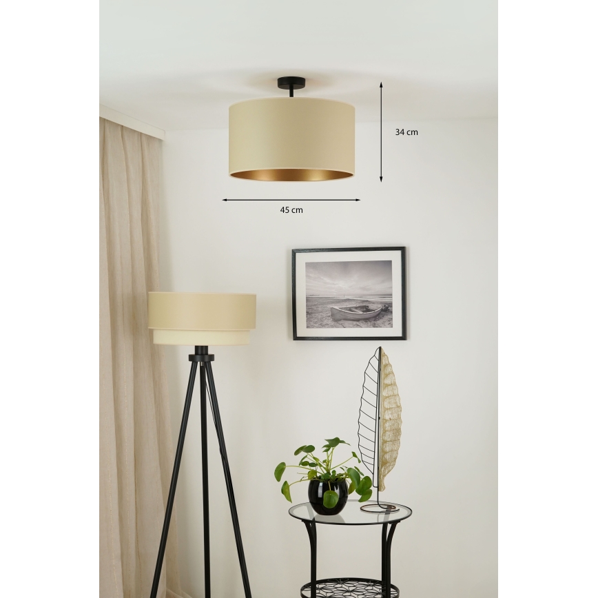 Brilagi - Plafonnier OREGON ROLLER VEGE 1xE27/15W/230V d. 45 cm beige