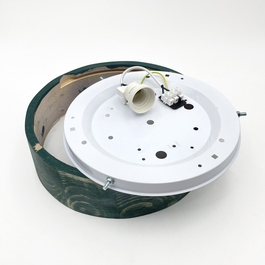 Brilagi - Plafonnier PINO 1xE27/15W/230V en pin vert, Ø 27,5 cm