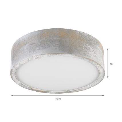 Brilagi - Plafonnier PINO 1xE27/15W/230V pin/argent Ø 27,5 cm