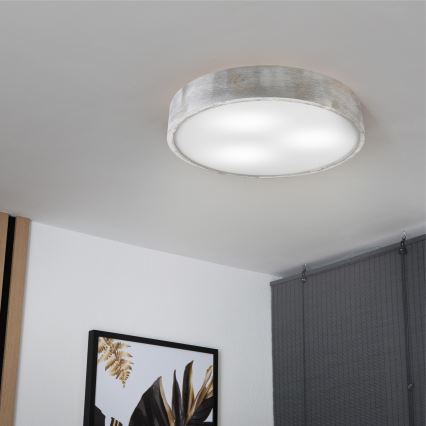 Brilagi - Plafonnier PINO 3xE27/15W/230V pin/argenté Ø 47,5 cm