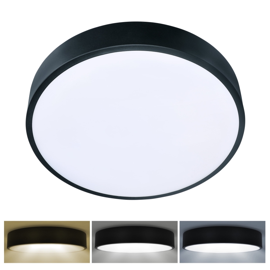 Brilagi - Plafonnier POOL LED/36W/230V 3000/4000/6000K d. 30 cm noir