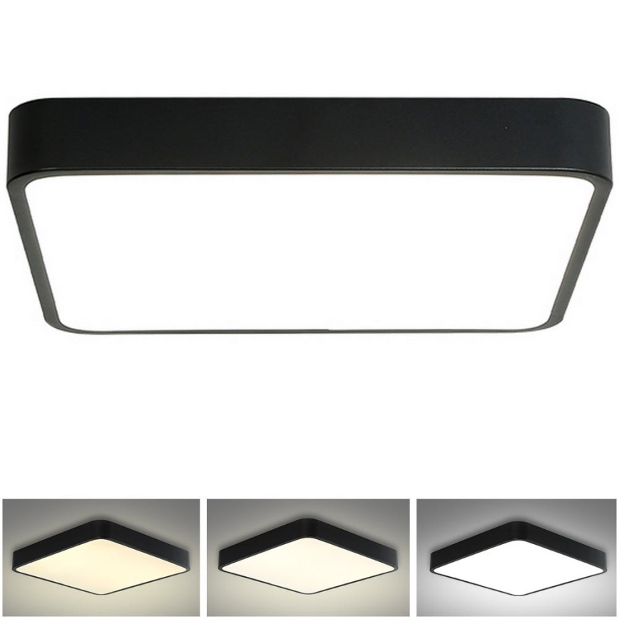 Brilagi - Plafonnier POOL SQUARE LED/48W/230V 3000/4500/6000K 50x50 cm noir
