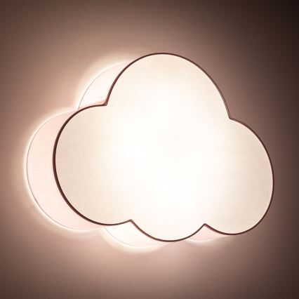 Brilagi - Plafonnier pour enfant NIMBUS 4xE27/15W/230V rose