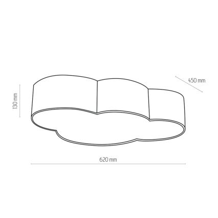 Brilagi - Plafonnier pour enfant NIMBUS 4xE27/15W/230V rose