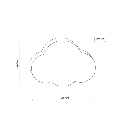 Brilagi - Plafonnier pour enfants NIMBUS 4xE27/15W/230V blanc